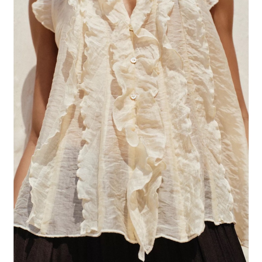 ZARA RUFFLE TOP - Picture 2 of 7